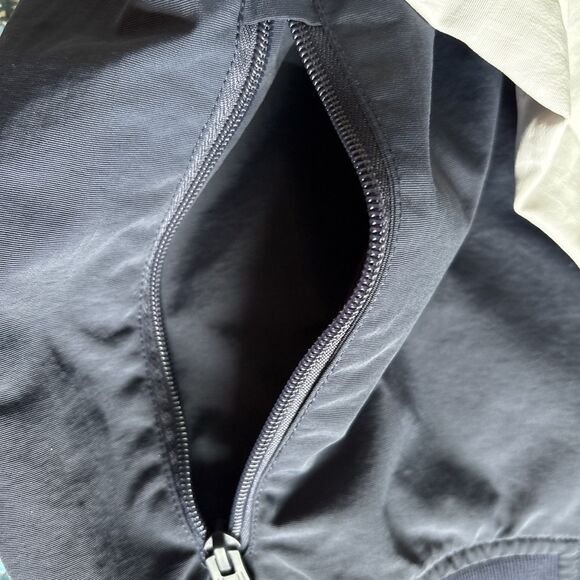 Tommy Hilfiger TH85 Colorblock Hooded Jacket Size Small Petite Blue White NWOT - Picture 16 of 16